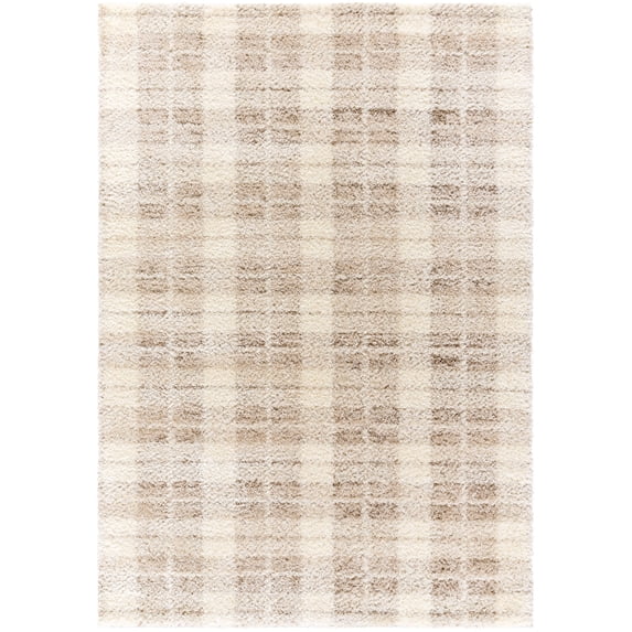 Mark&Day Area Rugs, 8x10 Megham Global Medium Brown Area Rug, Grey White Carpet for Living Room, Bedroom or Kitchen (7'10" x 10')