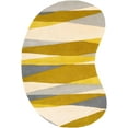 thumbnail image 1 of Mark&Day Wool Rugs, 8x10 Mulhouse Modern Cream Kidney Area Rug, Beige Green Yellow Carpet for Living Room, Bedroom or Kitchen (8' x 10' Kidney), 1 of 8