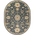 thumbnail image 1 of Mark&Day Wool Rugs, 8x10 Ness Traditional Navy Oval Area Rug, Blue Brown Beige Carpet for Living Room, Bedroom or Kitchen (8' x 10' Oval), 1 of 9