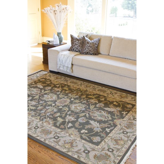 Mark&Day Wool Rugs, 8x10 Niebert Traditional Tan Area Rug, Brown Beige Green Carpet for Living Room, Bedroom or Kitchen (8' x 10')