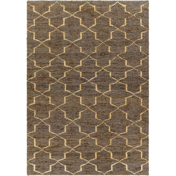 Mark&Day Jute Rugs, 8x10 Pennville Cottage Black Area Rug, Blue Beige Carpet for Living Room, Bedroom or Kitchen (8' x 10')