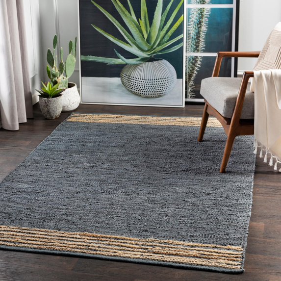 Mark&Day Area Rugs, 8x10 Poeldonk Rustic Charcoal Area Rug, Grey Beige Carpet for Living Room, Bedroom or Kitchen (8' x 10')
