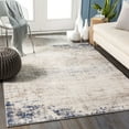 thumbnail image 1 of Mark&Day Area Rugs, 8x10 Sherborne Modern Abstract Marble Blue/Ivory Area Rug, Grey Blue Ivory Marble Swirl Carpet for Living Room, Bedroom or Kitchen (7'10" x 10'), 1 of 8