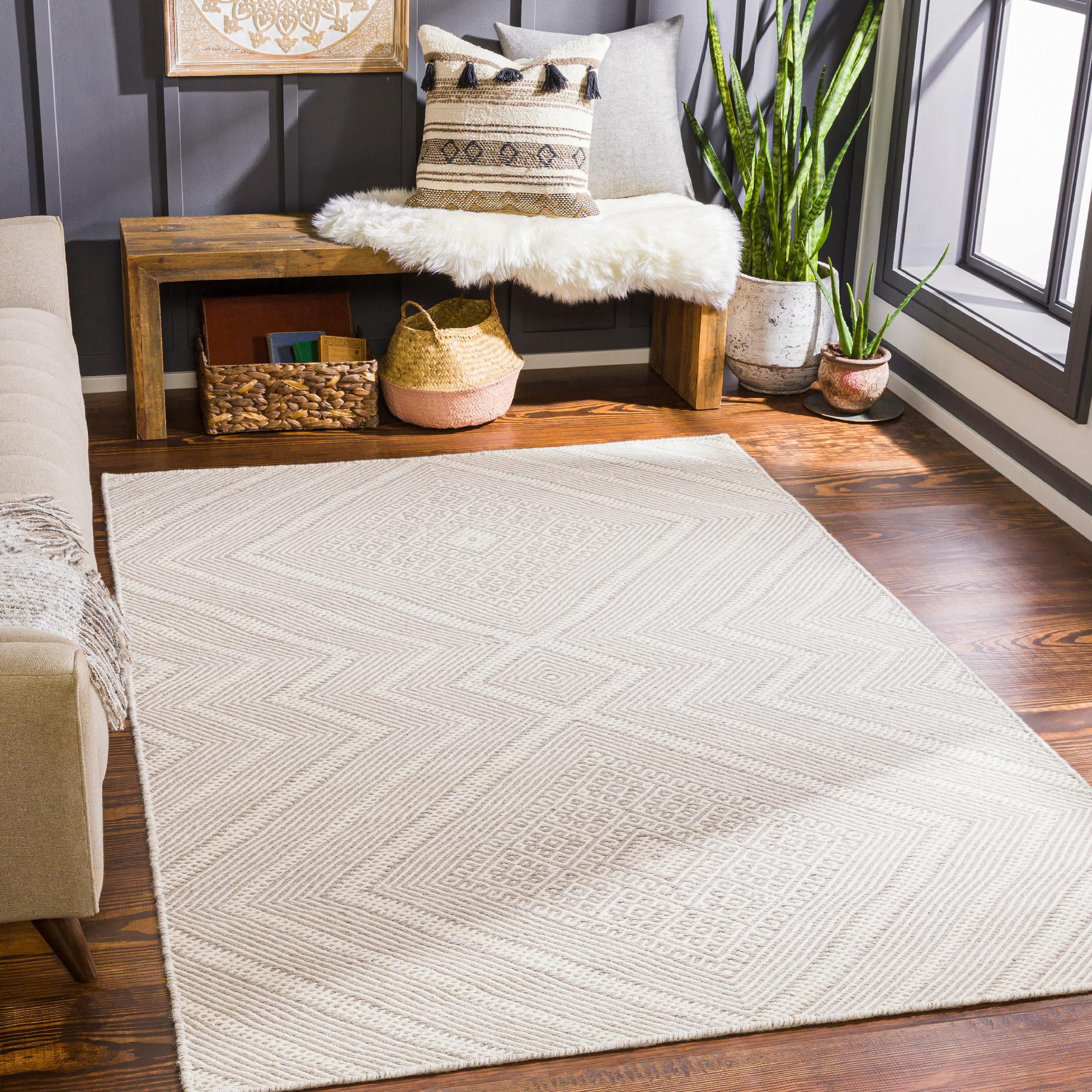 Mark&Day Area Rugs, 8x10 Southern View Global Cream Area Rug (8' x 10 ...
