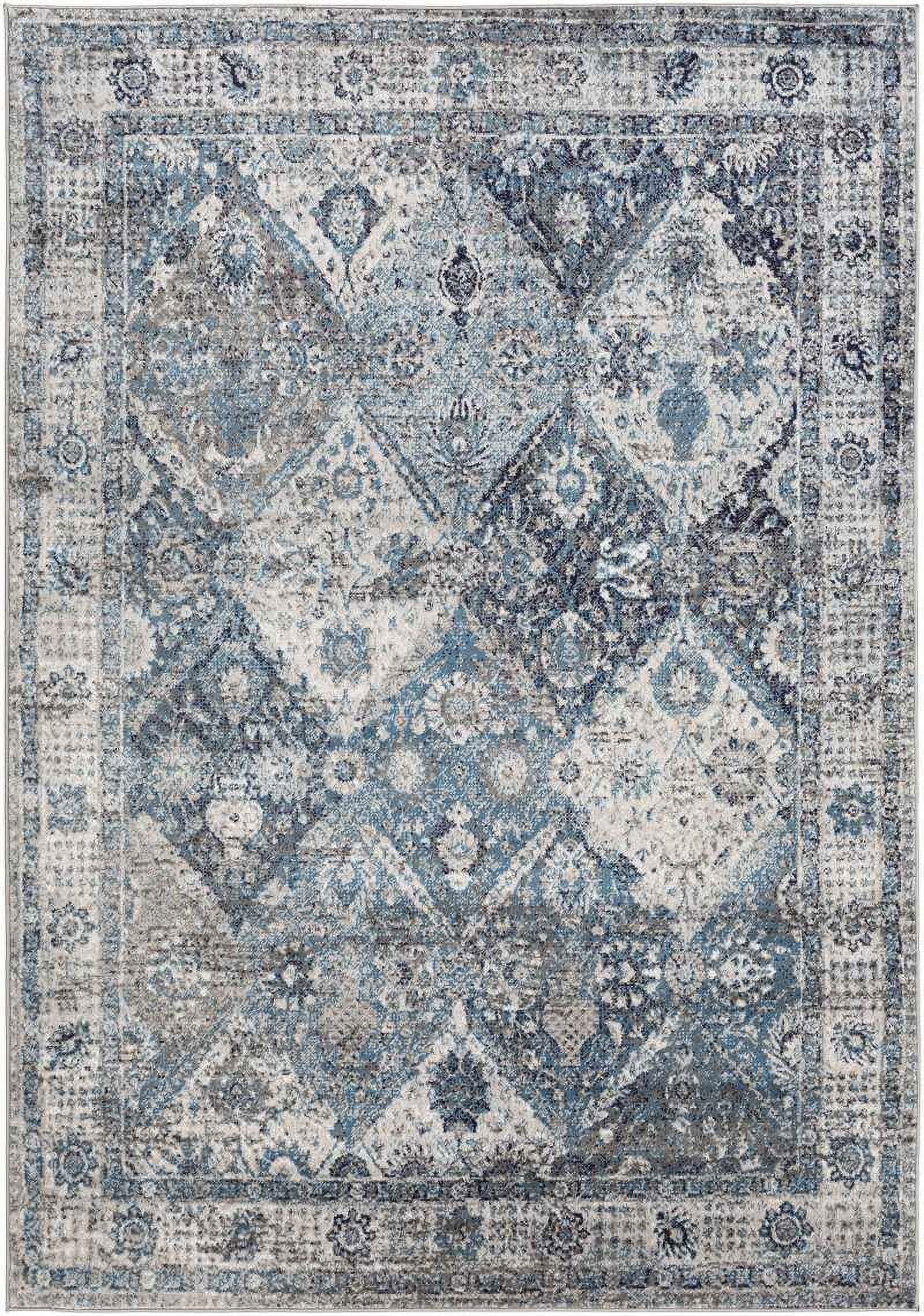 Mark&Day Area Rugs, 8x10 Teerns Traditional Sky Blue Area Rug, Blue ...