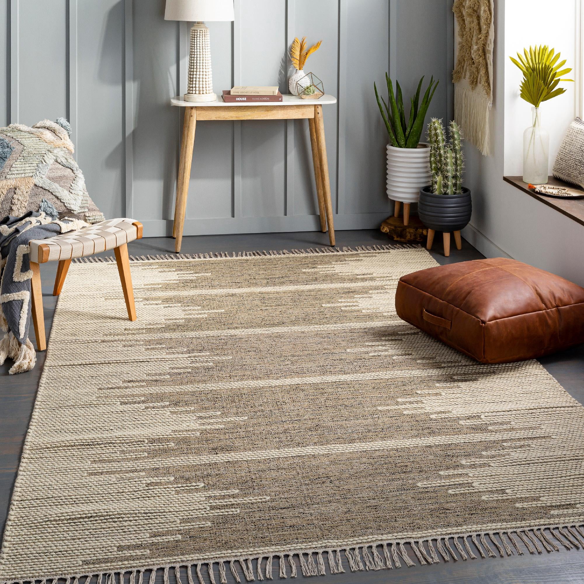 Mark&Day Area Rugs, 8x10 Terdiek Global Beige Area Rug (8' x 10 ...