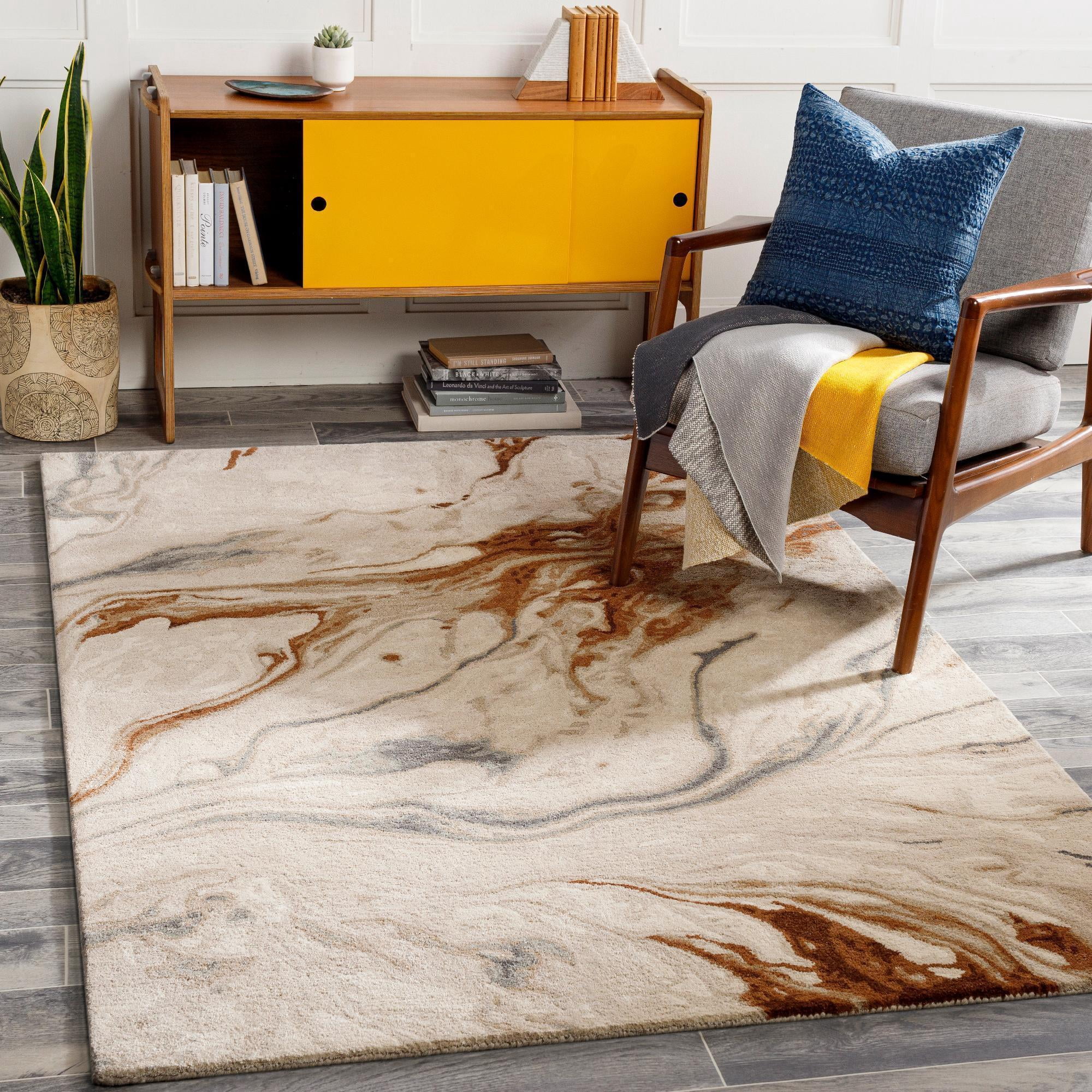 Mark&Day Area Rugs, 8x10 Tom Modern Camel Area Rug (8' x 10') - Walmart.com