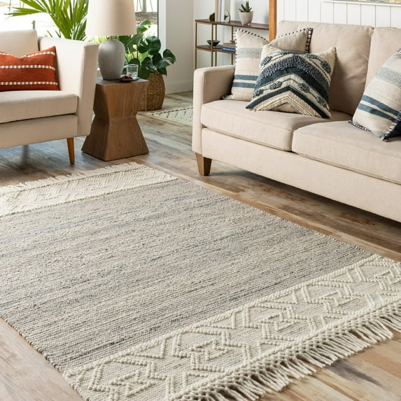 Mark&Day Area Rugs, 8x10 Wolcott Cottage Beige Area Rug, Grey Beige Carpet for Living Room, Bedroom or Kitchen (8' x 10')
