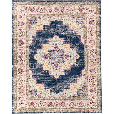 Mark&Day Area Rugs, 8x10 Zwilbroek Traditional Denim Area Rug (7'10" x 10')