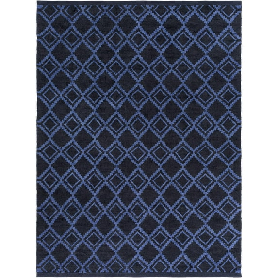 Mark&Day Area Rugs, 8x11 Berryville Global Cobalt/Navy Area Rug, Blue Purple Carpet for Living Room, Bedroom or Kitchen (8' x 11')