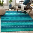 thumbnail image 1 of Mark&Day Area Rugs, 8x11 Creston Rustic Teal Area Rug (7'10" x 11'2"), 1 of 6
