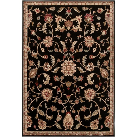 Mark&Day Area Rugs, 8x11 George Traditional Black Area Rug, Black Beige Carpet for Living Room, Bedroom or Kitchen (7'10" x 10'10")
