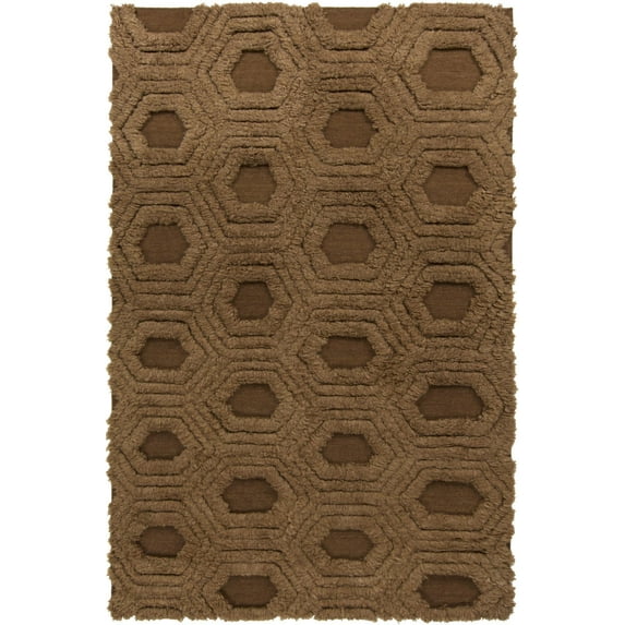 Mark&Day Wool Rugs, 8x11 Hytop Modern Shag Brown Area Rug, Brown Carpet for Living Room, Bedroom or Kitchen (8' x 11')