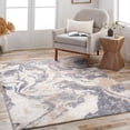 thumbnail image 1 of Mark&Day Area Rugs, 8x10 Overeys Modern Cream Marble Area Rug, Grey Beige Carpet for Living Room, Bedroom or Kitchen (7'9" x 9'6"), 1 of 1
