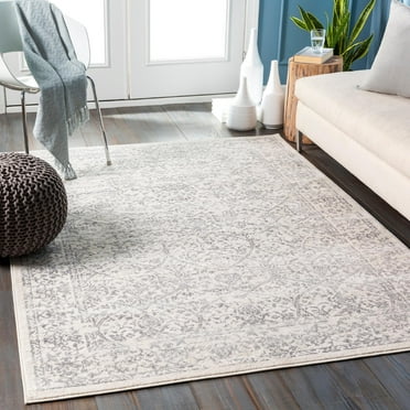 Mark&Day Area Rugs, 9x12 Beauvais Traditional Gray Ivory Area Rug (9' x 12'3")