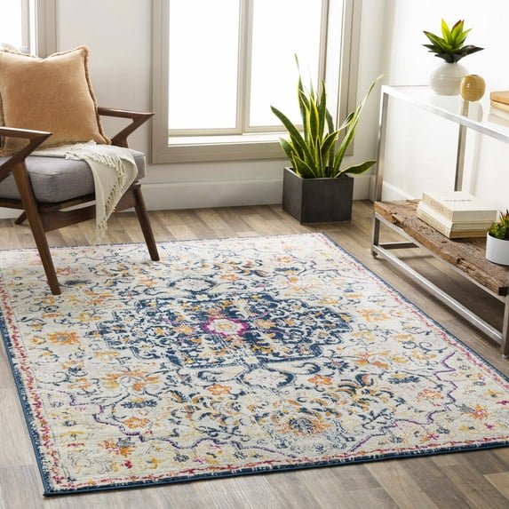 Mark&Day Area Rugs, 9x12 Buttinga Traditional Navy Area Rug (9' x 12'3")