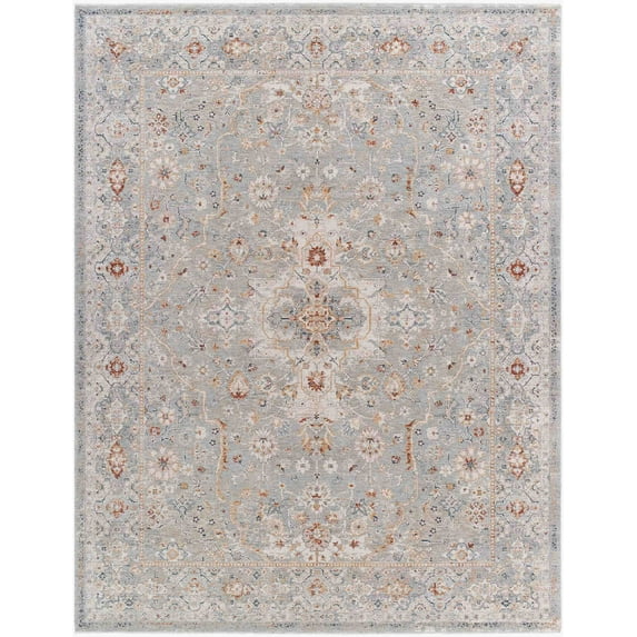 Mark&Day Area Rugs, 9x12 Cha Traditional Slate Area Rug, Blue Beige Cream Carpet for Living Room, Bedroom or Kitchen (9' x 12'2")
