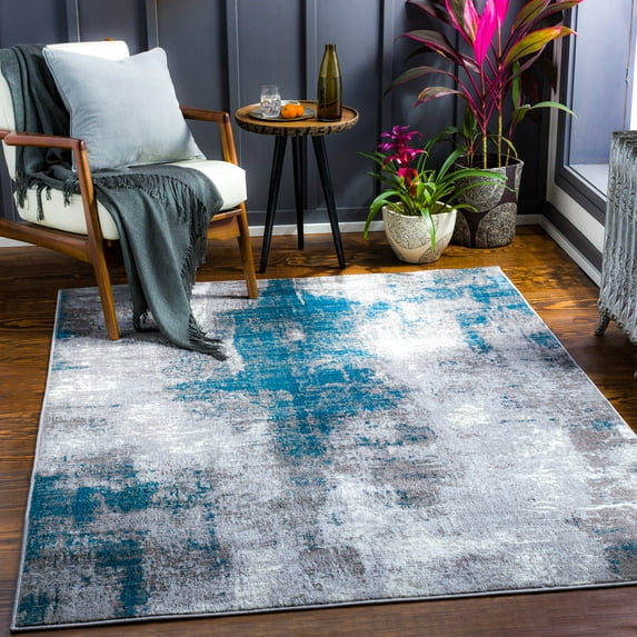 Mark&Day Area Rugs, 9x12 Dole Modern Teal Area Rug (8'10" x 12'4")