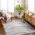 thumbnail image 1 of Mark&Day Area Rugs, 9x12 Glendy Modern Charcoal/Beige Area Rug, Grey Beige Orange Carpet for Living Room, Bedroom or Kitchen (9'2" x 12'), 1 of 5