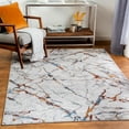 thumbnail image 1 of Mark&Day Area Rugs, 9x12 Leola Modern Light Gray Marble Area Rug, Grey White Carpet for Living Room, Bedroom or Kitchen (8'10" x 12'), 1 of 6