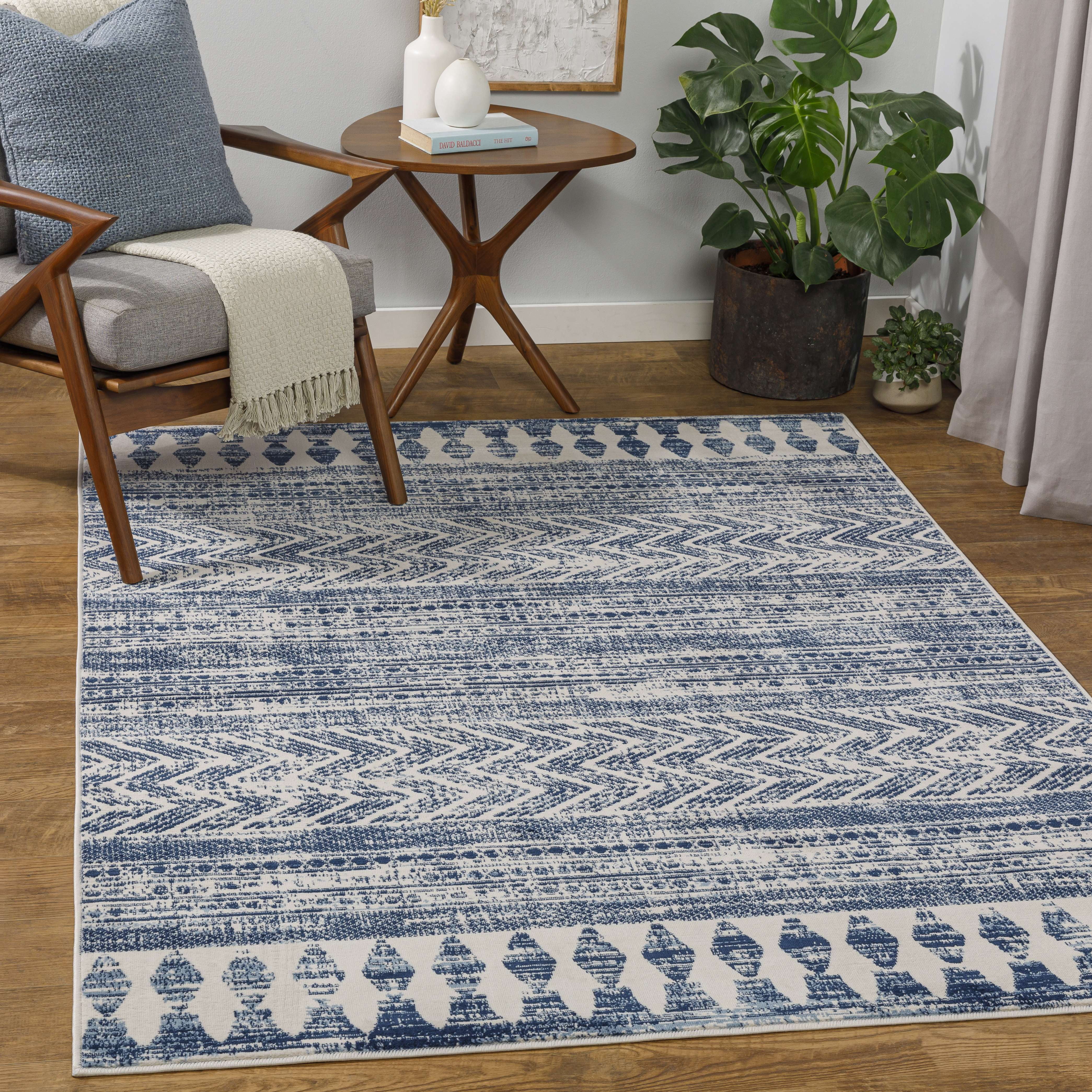 9x22 Rug Mark&Day Area Rugs, 9x12 Shepshed Global Denim Area Rug (8'11
