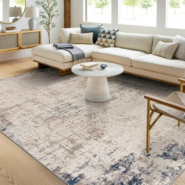 Mark&Day Area Rugs, 9x12 Sherborne Modern Blue Ivory Area Rug (9' x 12'3")