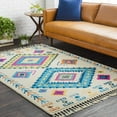 Mark&Day Area Rugs, 9x12 Termunten Global Jute Sisal Pink Blue Area Rug
