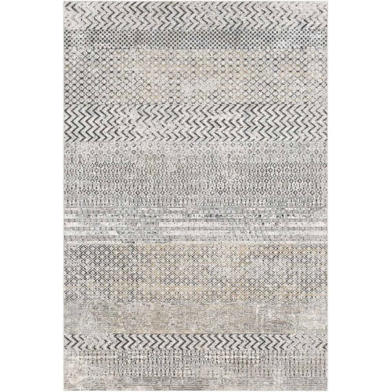 Mark&Day Area Rugs, 9x13 Wijtgaard Global Light Gray Area Rug, Grey Beige White Carpet for Living Room, Bedroom or Kitchen (9' x 12'3")