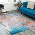 thumbnail image 1 of Mark&Day Area Rugs, 9x12 Zijtaart Modern Burnt Orange Area Rug, Blue Grey Cream Carpet for Living Room, Bedroom or Kitchen (9' x 12'), 1 of 7