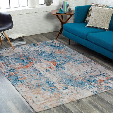 Mark&Day Area Rugs, 9x12 Zittard Modern Blue Area Rug (9' x 12')