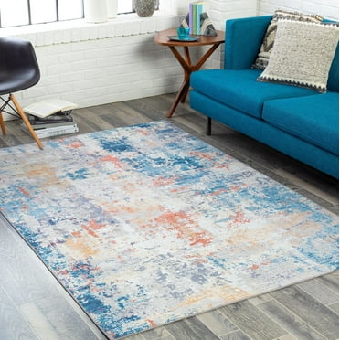 Mark&Day Area Rugs, 9x12 Zoggel Modern Blue Area Rug (9' x 12')