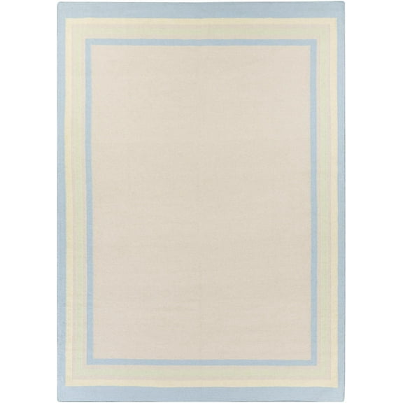 Mark&Day Wool Rugs, 9x13 Blountstown Modern Light Blue Area Rug, Green Blue Yellow Carpet for Living Room, Bedroom or Kitchen (9' x 13')