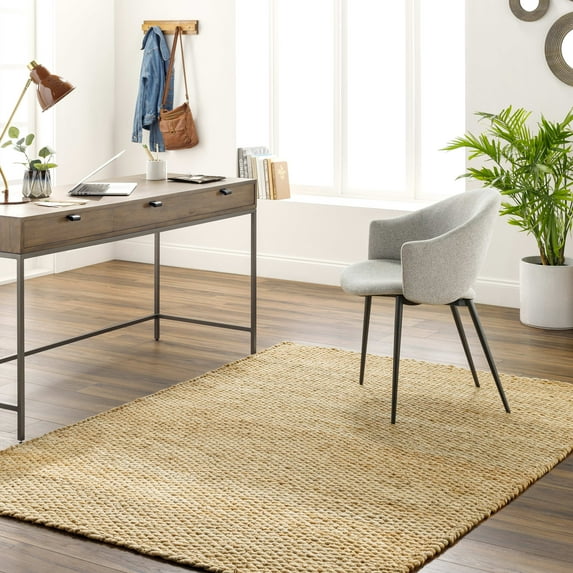 Mark&Day Jute Rugs, 9x13 Clemons Cottage Burnt Orange Area Rug, Tan Carpet for Living Room, Bedroom or Kitchen (9'6" x 13'6")