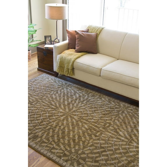Mark&Day Wool Rugs, 9x13 Davie Modern Beige Area Rug, Brown Beige Carpet for Living Room, Bedroom or Kitchen (9' x 13')