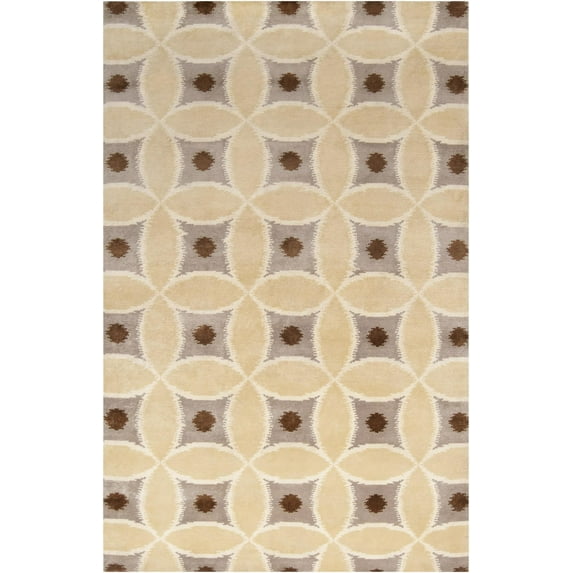 Mark&Day Wool Rugs, 9x13 Healdsburg Modern Beige Area Rug, Beige Brown Yellow Carpet for Living Room, Bedroom or Kitchen (9' x 13')