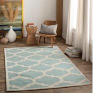 Mark&Day Area Rugs, 8x8 Loire Modern Teal Square Area Rug (7'10