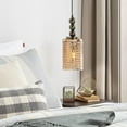thumbnail image 1 of Mark&Day Chandelier Pendant Lights, Radenthein Glass Traditional Metallic - Bronze Ceiling Light Fixture for Kitchen Island, Foyer, Dining Room, Bedroom and Living Room (15" H x 6" W x 6" D), 1 of 5