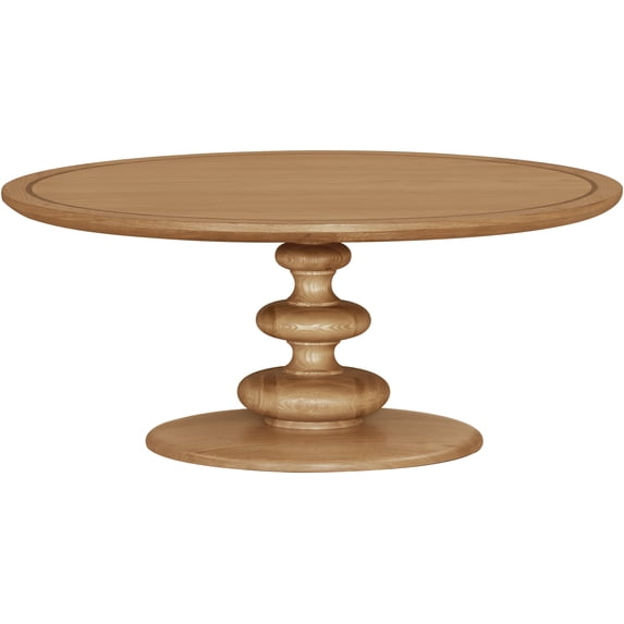 Mark&Day Coffee Table - Lindzy Traditional Minimalist Brown Round Coffee Tables for Living Room - Mid Century Center Tables for Office & Home Decor Furniture