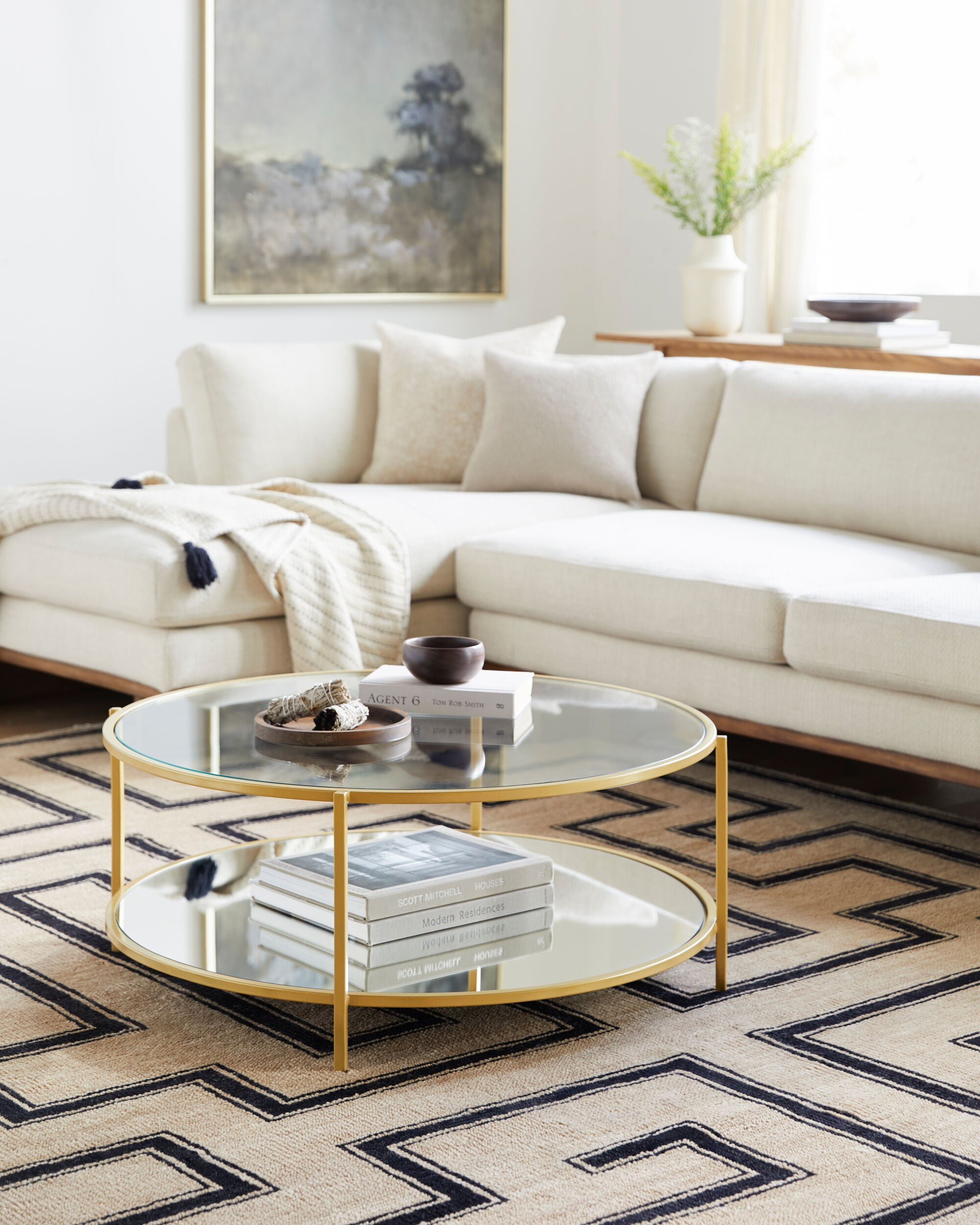 Mark&Day Coffee Table - Sharee Modern Minimalist Gold Round Coffee ...