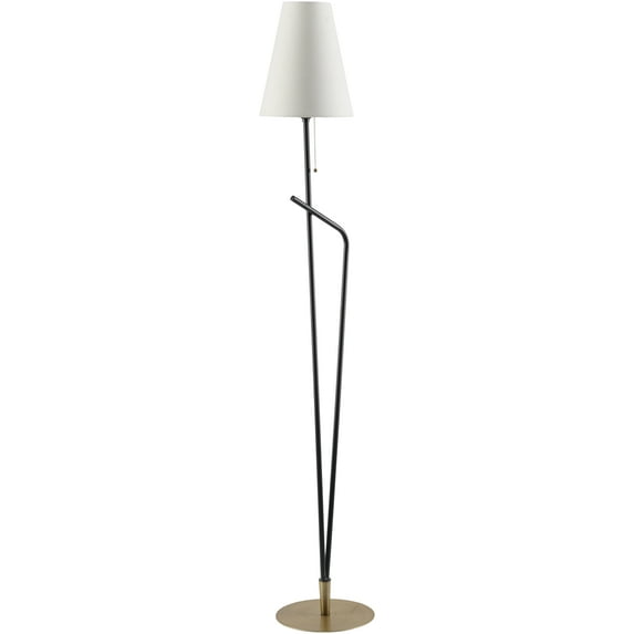 Mark&Day Floor Lamps, Kayliegh Modern Black/Gold Floor Lamp for Living Room, Bedroom or Office (65" H x 11" W x 11" D)