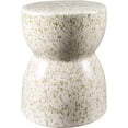 thumbnail image 1 of Mark&Day Garden Stools - Charee Cream Ceramic Decorative Garden Stool - Modern Indoor Outdoor Chinoiserie Decor - Patio Garden Room Furniture Piece (17" H x 13" W x 13" D), 1 of 2
