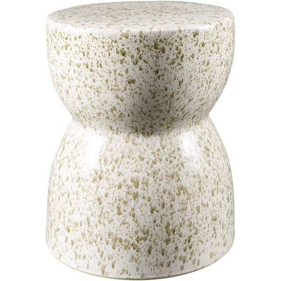 Mark&Day Garden Stools - Charee Cream Ceramic Decorative Garden Stool - Modern Indoor Outdoor Chinoiserie Decor - Patio Garden Room Furniture Piece (17" H x 13" W x 13" D)