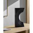 thumbnail image 1 of Mark&Day Home Decor Accents, Farah Modern Black Sculpture, Marble Natural Statue for Living Room and Office, Free Standing Coffee Console Table Decorative Sculptures (13" H x 6" W x 2" D), 1 of 2