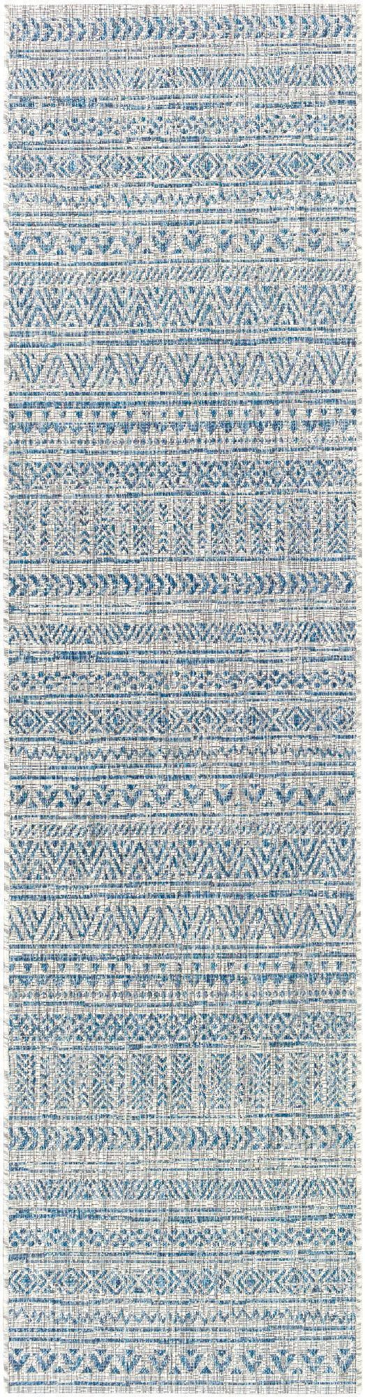 Mark&Day Outdoor Rugs, 3x10 Elodie Global Indoor/Outdoor Dark Blue ...