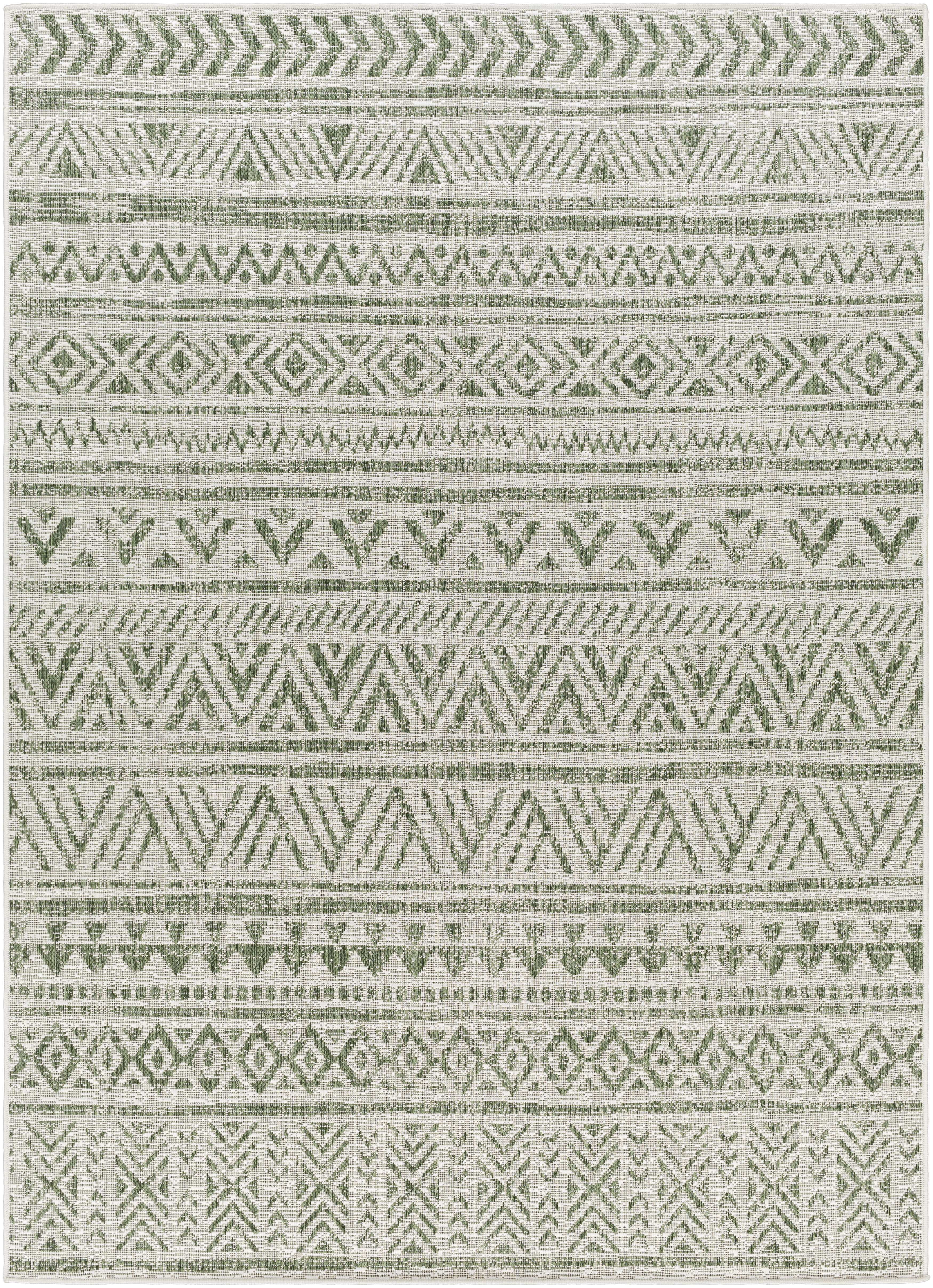 Mark&Day Outdoor Rugs, 3x10 Goff Global Indoor/Outdoor Moss Green ...