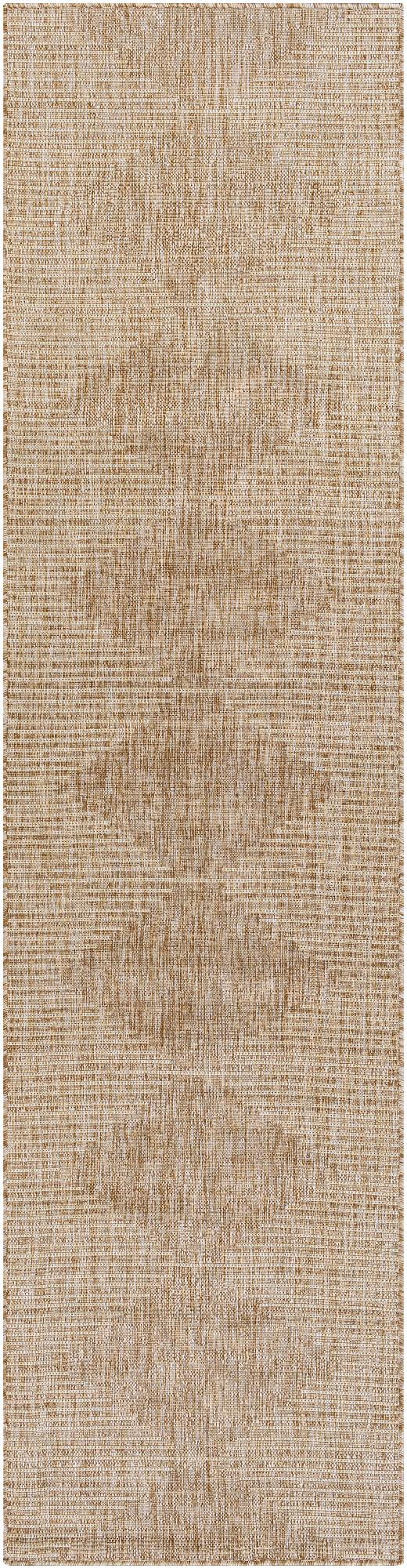 Mark&Day Outdoor Rugs, 3x10 Okswerd Global Indoor/Outdoor Brown Runner ...
