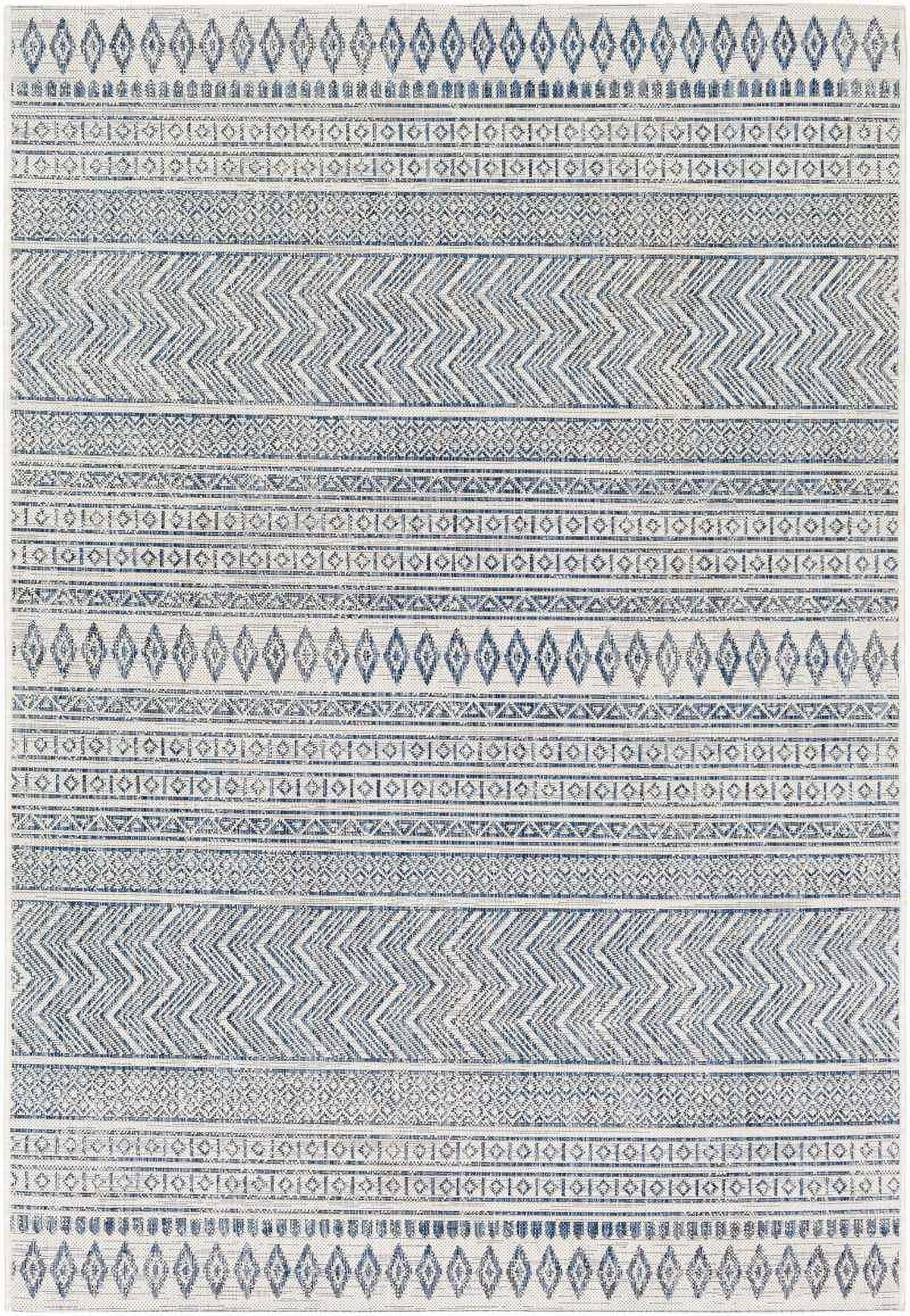 Mark&Day Outdoor Area Rugs, 2x3 Antibes Global Indoor/Outdoor Denim ...
