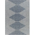 thumbnail image 1 of Mark&Day Outdoor Rugs, 2x3 Okswerd Global Indoor/Outdoor Bright Blue Area Rug, Non Shedding Blue White Carpet for Patio, Porch, Deck, Bedroom, Living Room or Kitchen (2' x 2'11"), 1 of 7