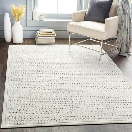 Mark&Day Outdoor Rugs, 2x3 Terschuur Global Indoor/Outdoor Medium Gray Area Rug, Non Shedding White Grey Carpet for Patio, Porch, Deck, Bedroom, Living Room or Kitchen (2' x 2'11")