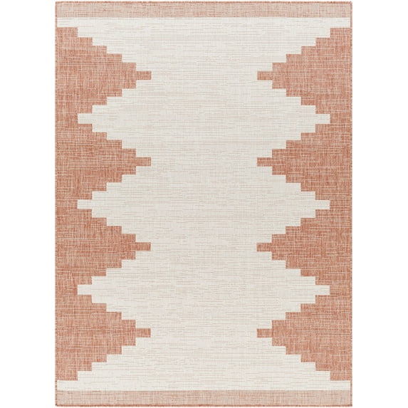 Mark&Day Outdoor Rugs, 2x3 Wolfheze Global Indoor/Outdoor Coral/Gray Area Rug, Non Shedding Pink Grey Carpet for Patio, Porch, Deck, Bedroom, Living Room or Kitchen (2' x 2'11")
